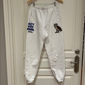 OVO Octobers Very Own White Sweatpants (Drakes Brand)